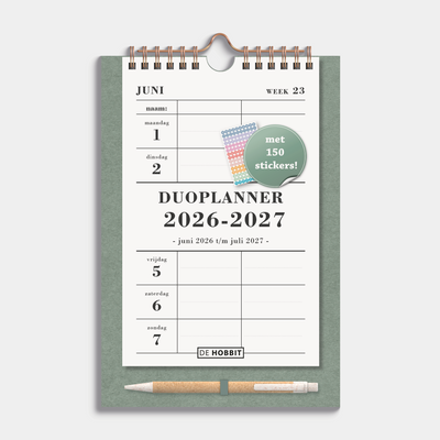DUOPLANNER 2026-2027 A5+ GROEN
