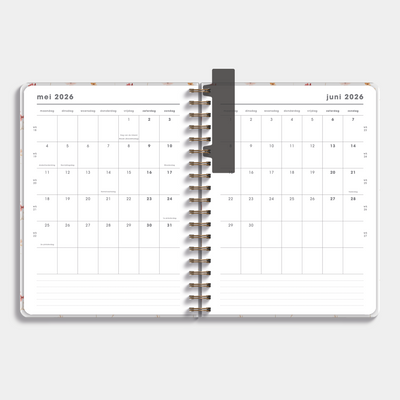 LERARENAGENDA BASISONDERWIJS 2026-2027 ±A4 AQUAREL BLOEMETJES