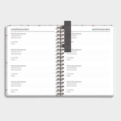 LERARENAGENDA BASISONDERWIJS 2026-2027 ±A4 AQUAREL BLOEMETJES