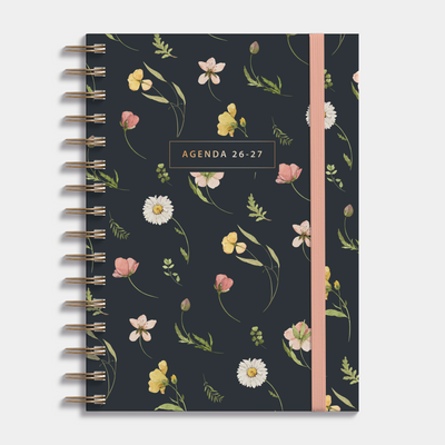 DOCENTENAGENDA 2026-2027 A5 AQUAREL WILDE BLOEMETJES