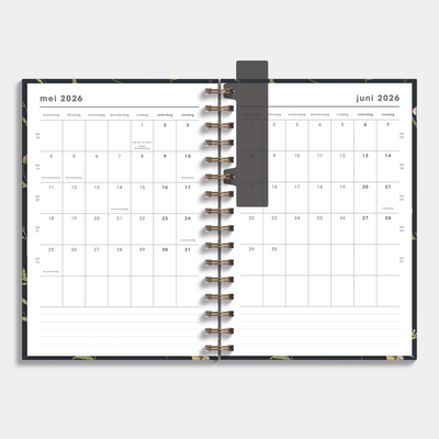 DOCENTENAGENDA 2026-2027 A5 AQUAREL WILDE BLOEMETJES