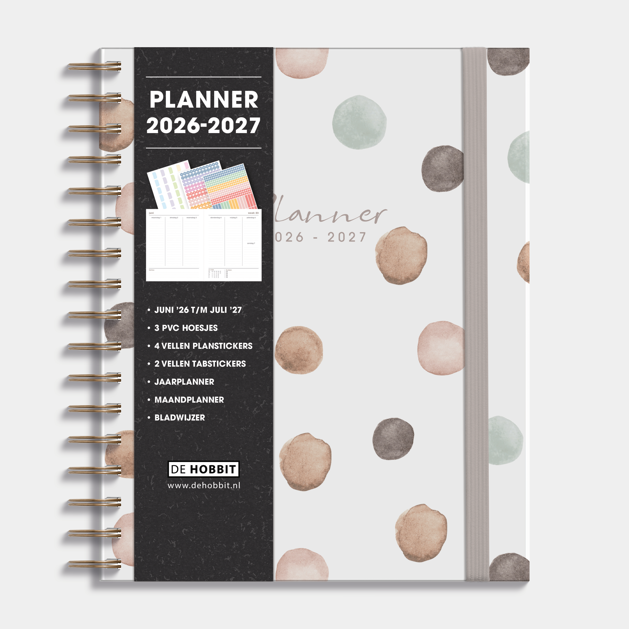 LUXE WEEKPLANNER 2026-2027 A5+ WATERVERF STIPPEN
