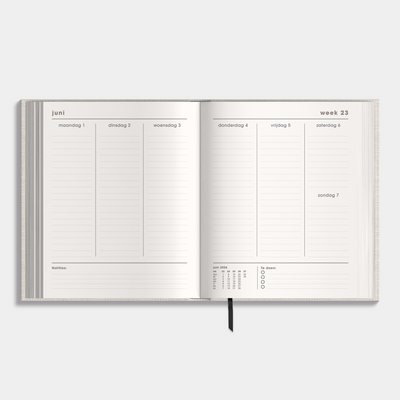 LUXE WEEKPLANNER 2026-2027 A5+ LINNEN