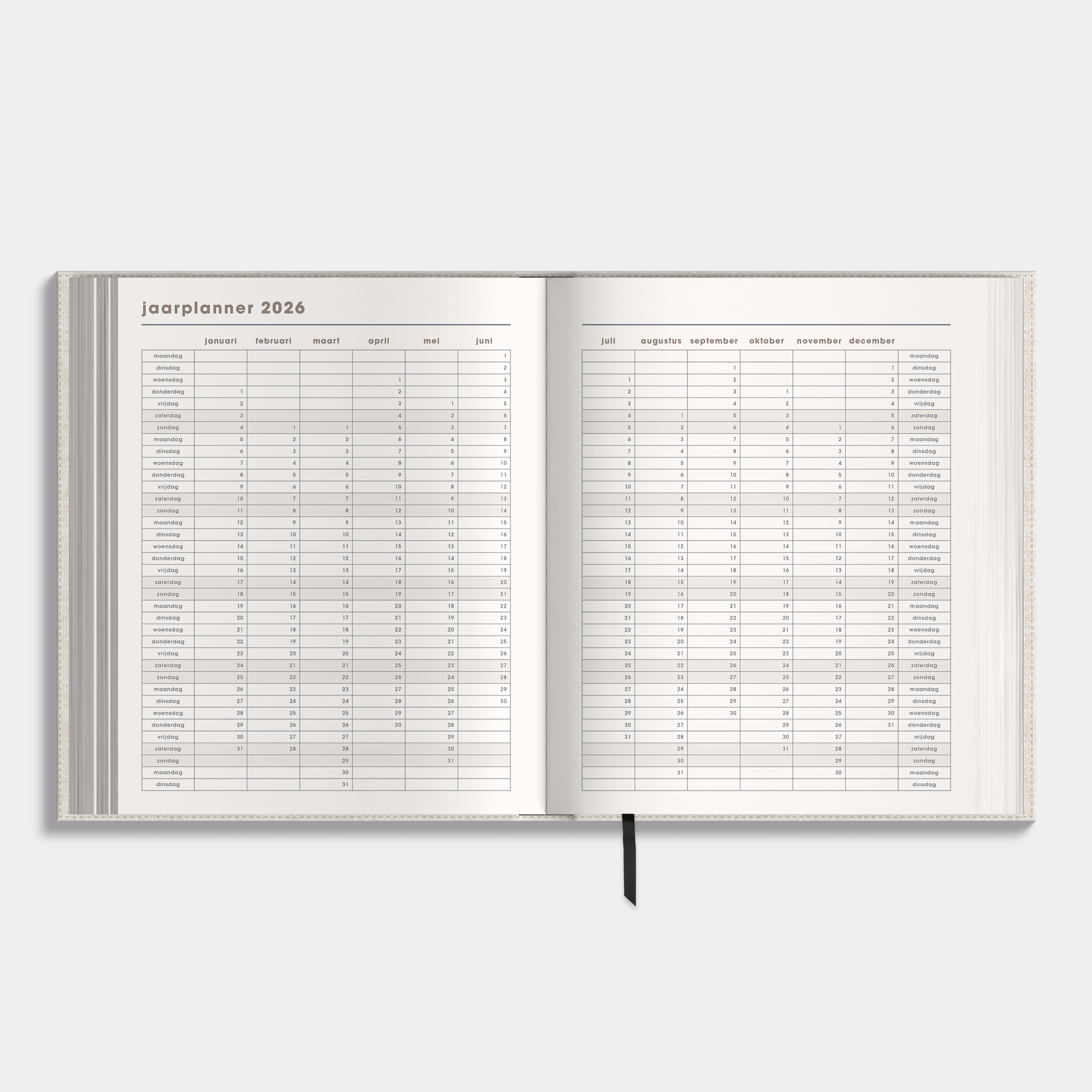 LUXE WEEKPLANNER 2026-2027 A5+ LINNEN