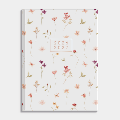 POCKET AGENDA 2026-2027 A6 AQUAREL BLOEMETJES