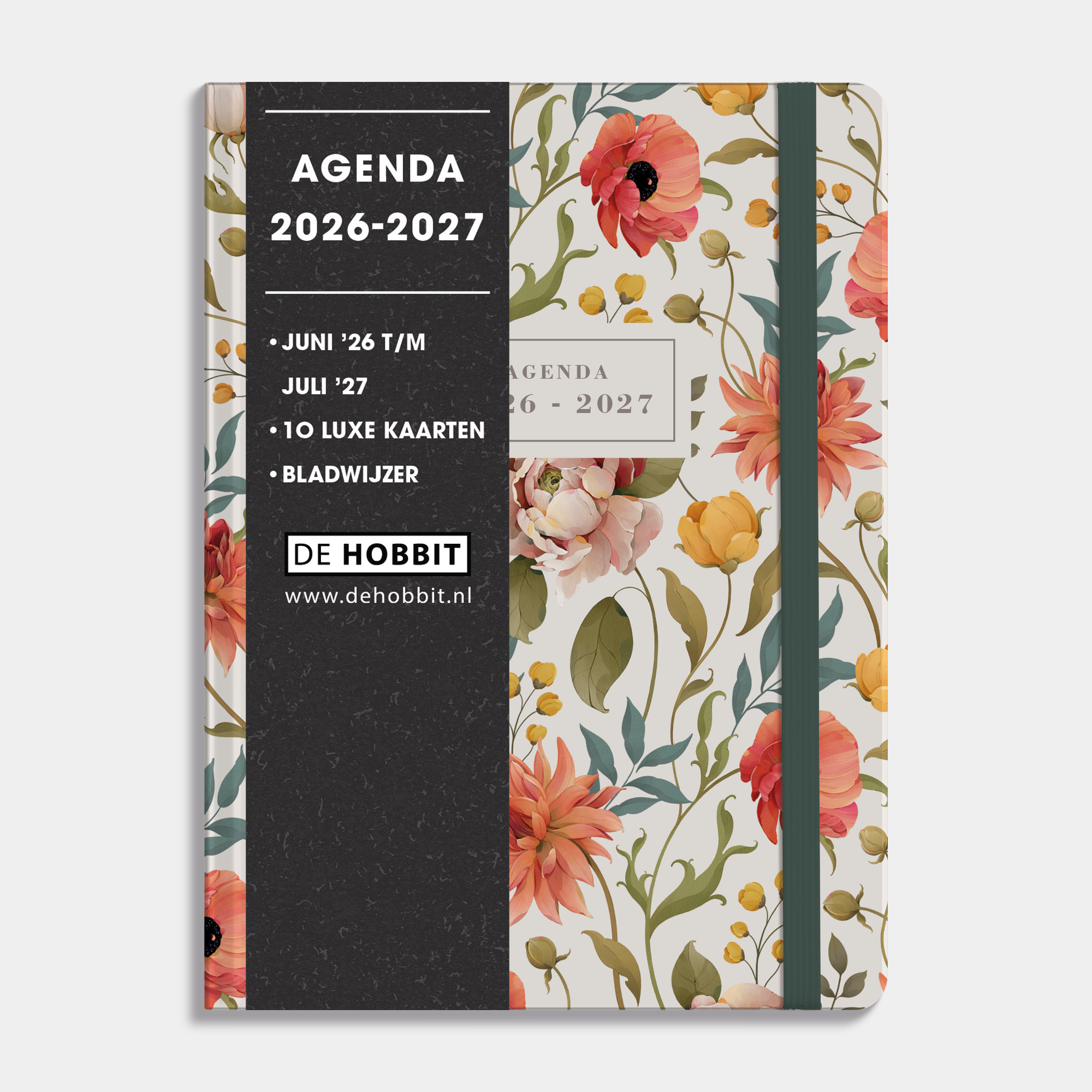 SOFT POCKET AGENDA 2026-2027 A6 VINTAGE BLOEMEN
