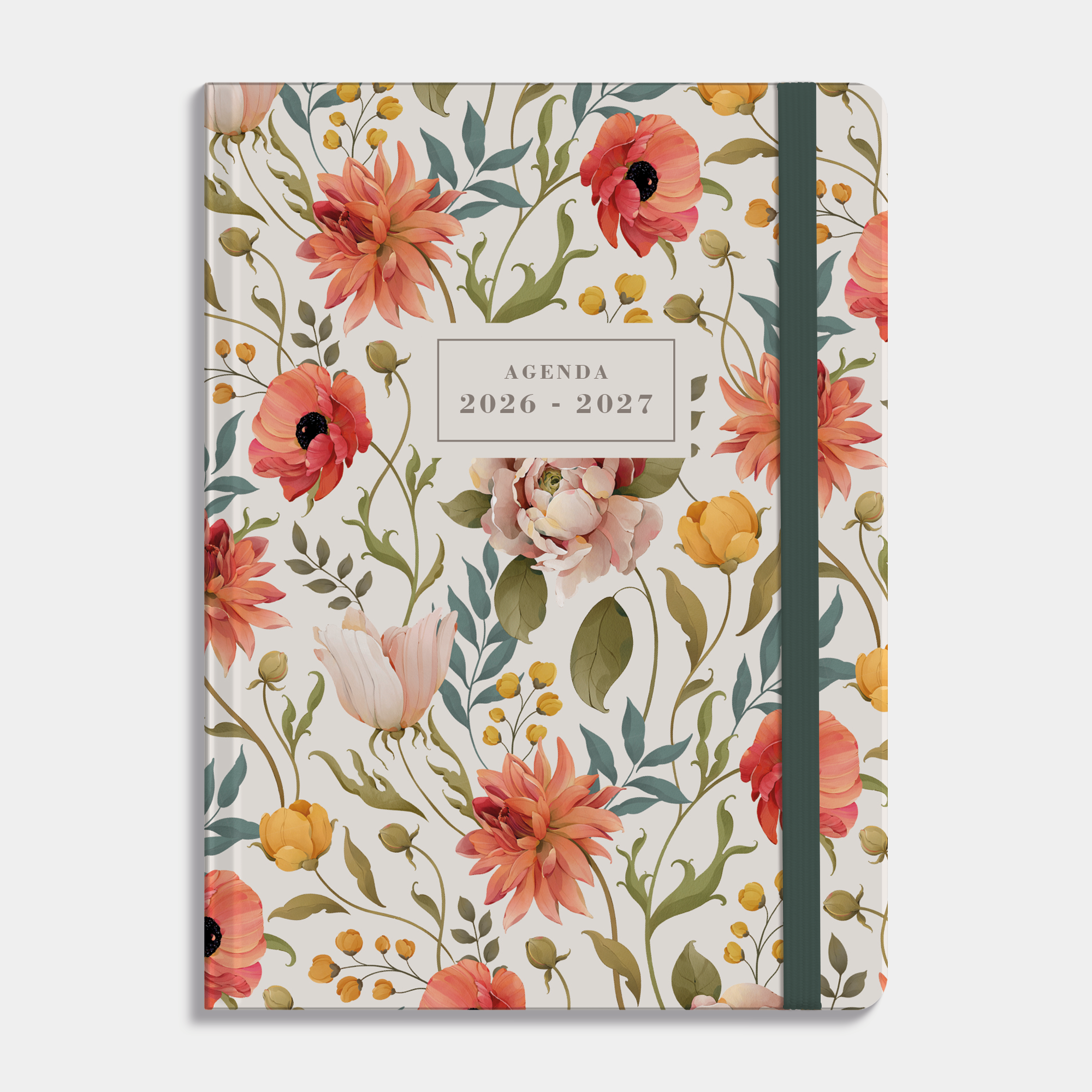 SOFT POCKET AGENDA 2026-2027 A6 VINTAGE BLOEMEN