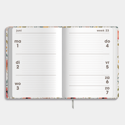 SOFT POCKET AGENDA 2026-2027 A6 VINTAGE BLOEMEN