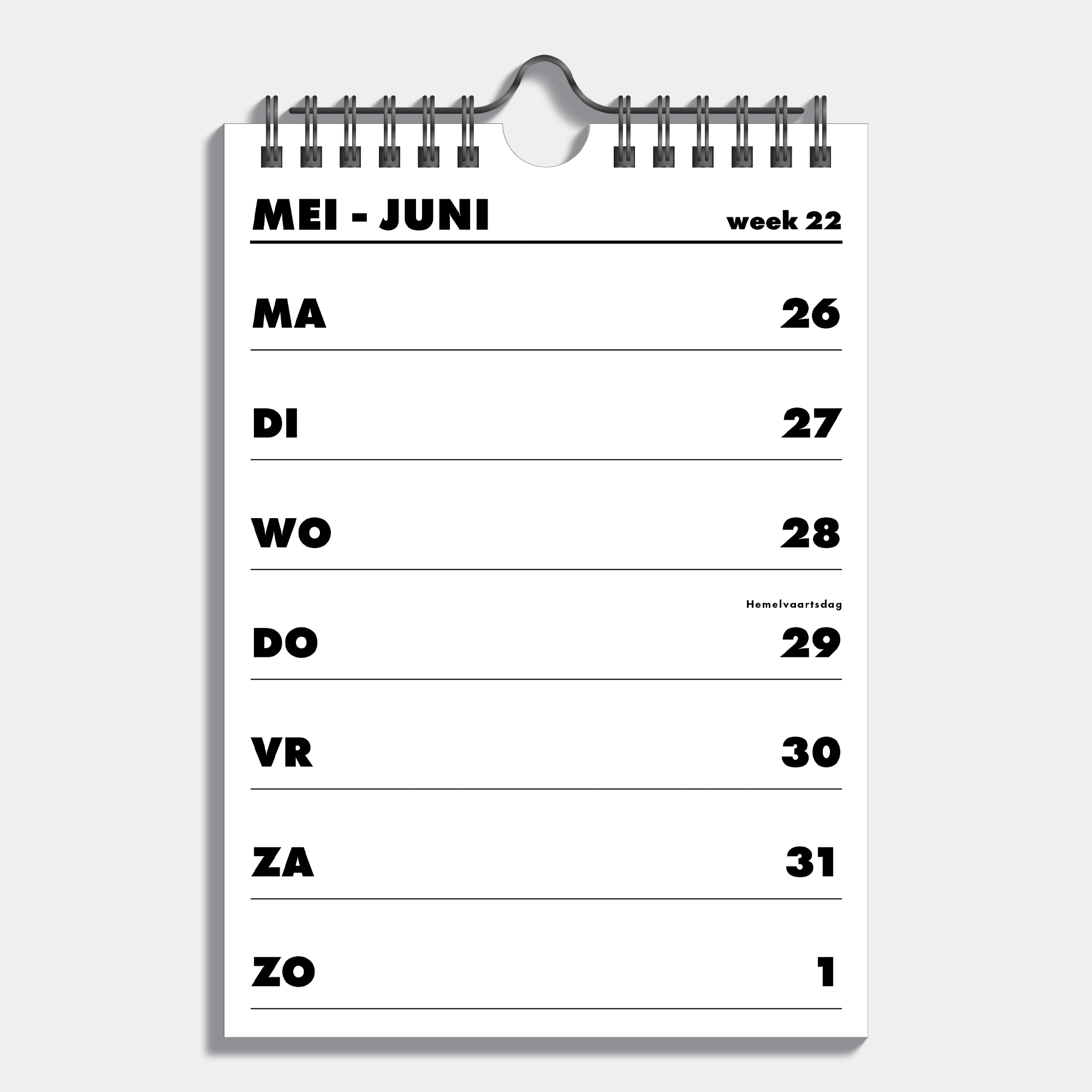 WEEKKALENDER SCHOOLJAAR 2025-2026 A5 BASIC