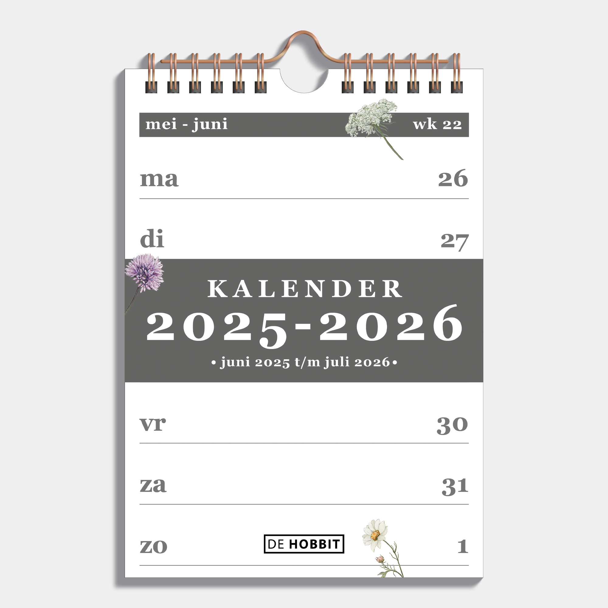 WEEKKALENDER SCHOOLJAAR 2025-2026 A5 WEIDEBLOEMEN