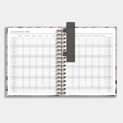 luxe weekplanner 2026 met stijlvolle kersenbloesemprint – jaarplanner.