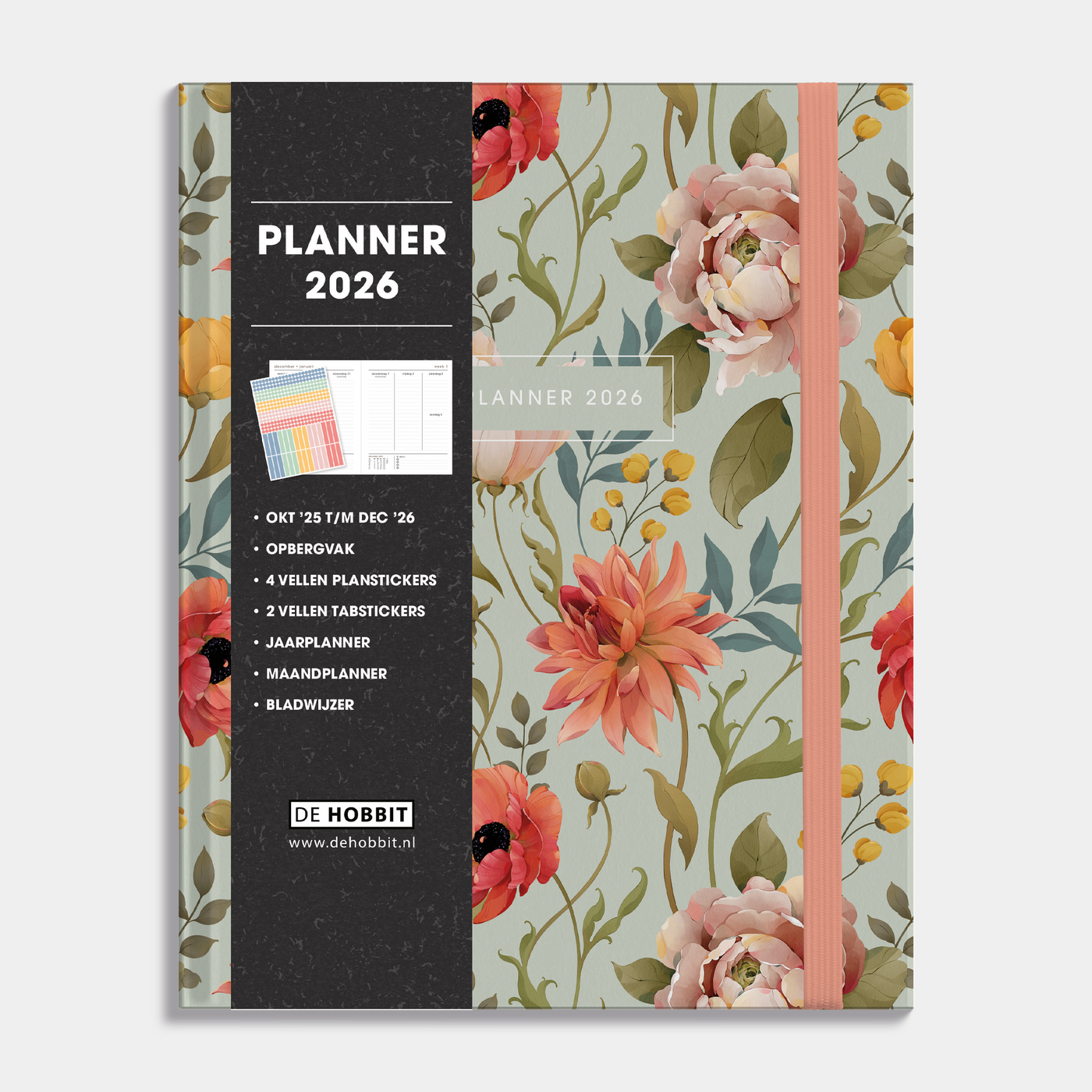 colortouch Kalender 2026 met 1500 stuks stickers voor afsprakenkalender, stickerset voor A5-maandplanner, afsprakenplanner, ringband met stickeralbum, 14 maanden, weekplanner in het Duits (nov 25