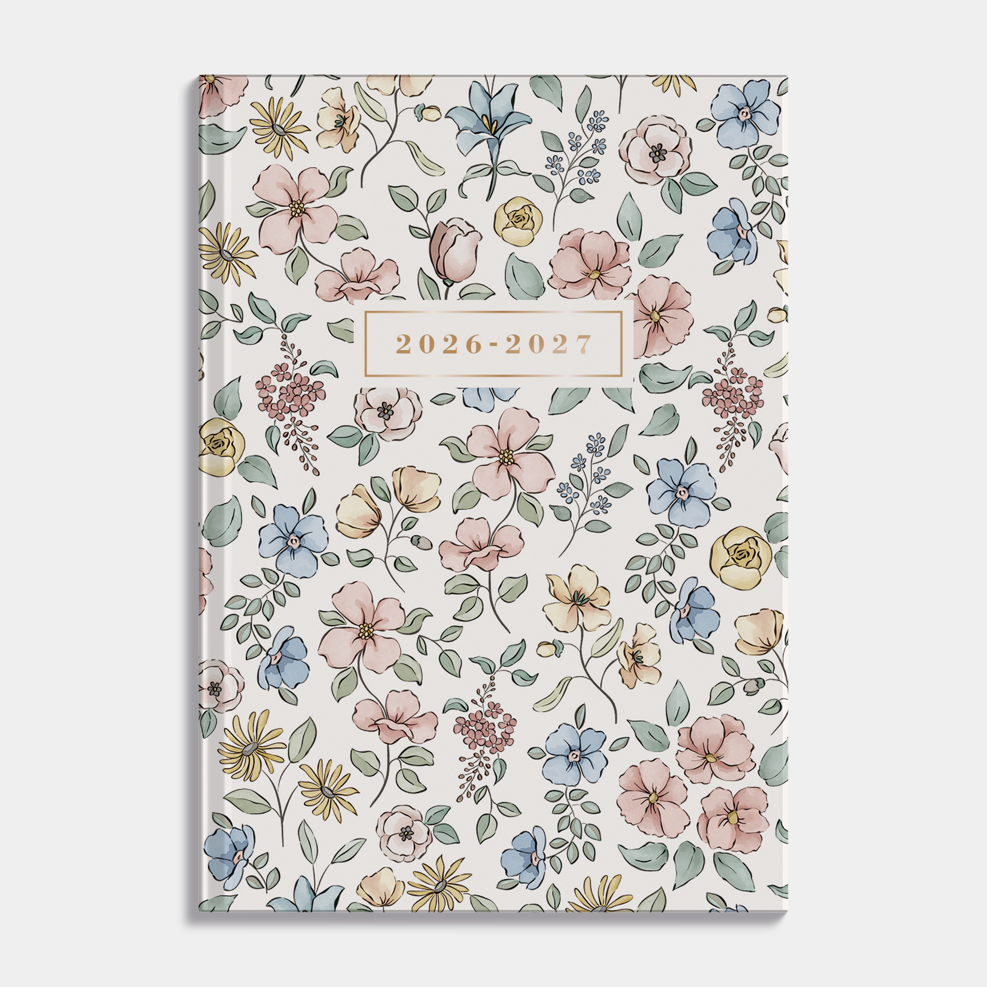 MINI AGENDA 2026-2027 A7 PASTEL BLOEMETJES