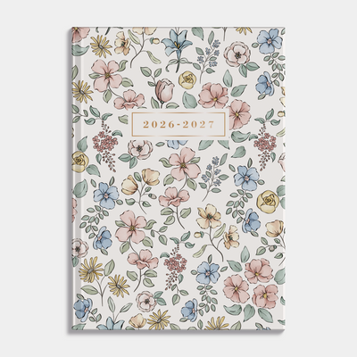 MINI AGENDA 2026-2027 A7 PASTEL BLOEMETJES