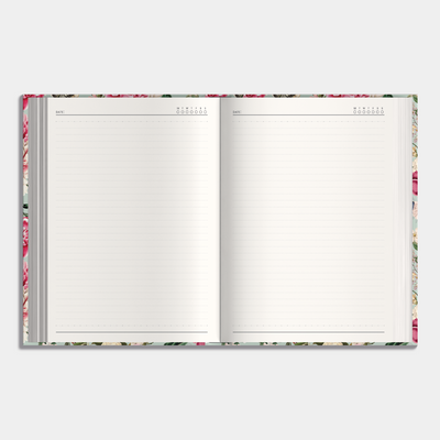 Notitieboek A4 met brocante print – binnenwerk met notitieruimte.