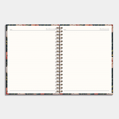 Notitieboek A4 met vintage bloemenprint – binnenwerk met notitieruimte.