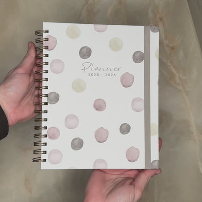 LUXE WEEKPLANNER 2025-2026 A5+ WATERVERF STIPPEN