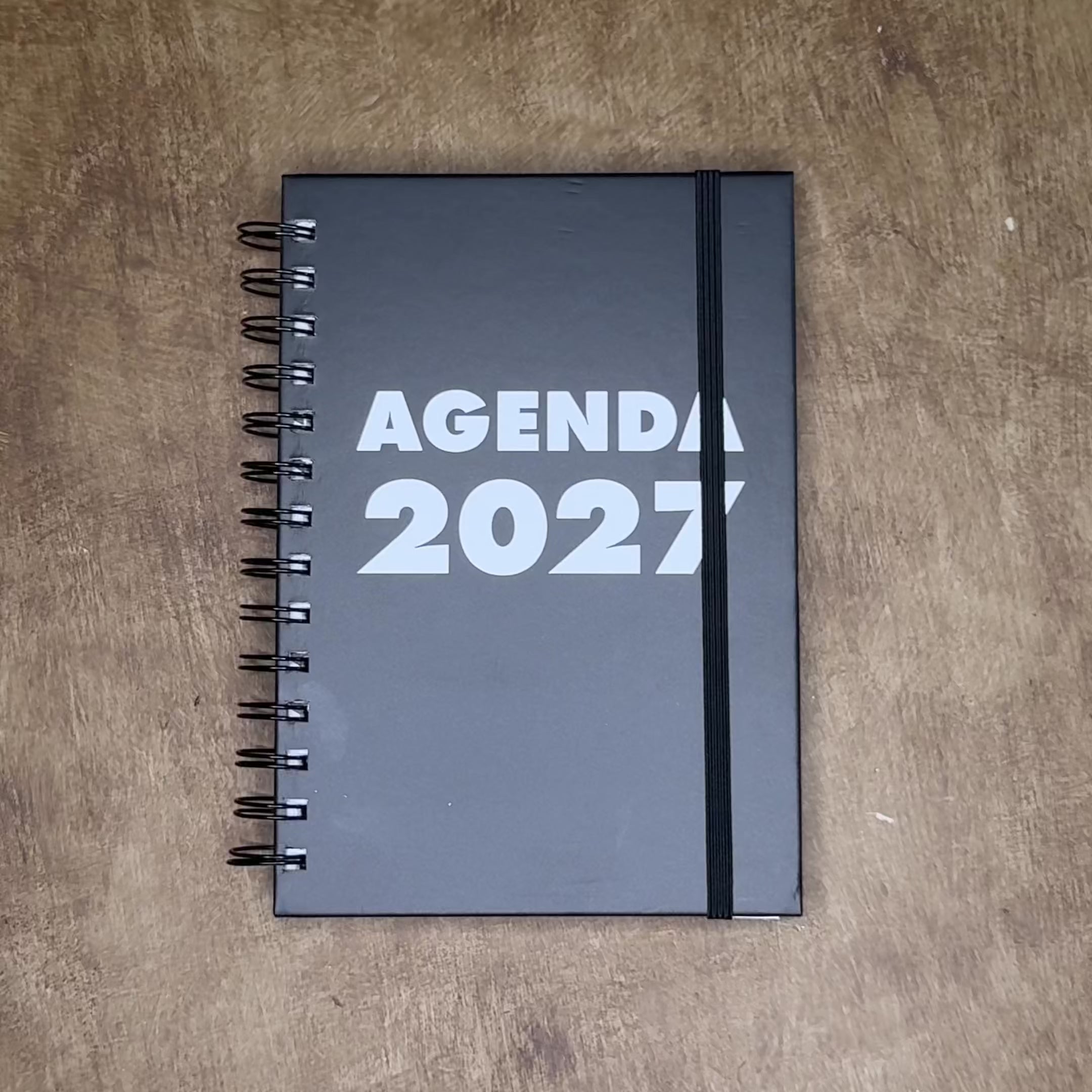 GROOTLETTER RINGBAND AGENDA 2027 ±A5 ZWART
