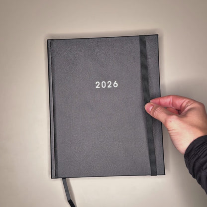 AFSPRAKENAGENDA 2026 A5+ LEDERLOOK