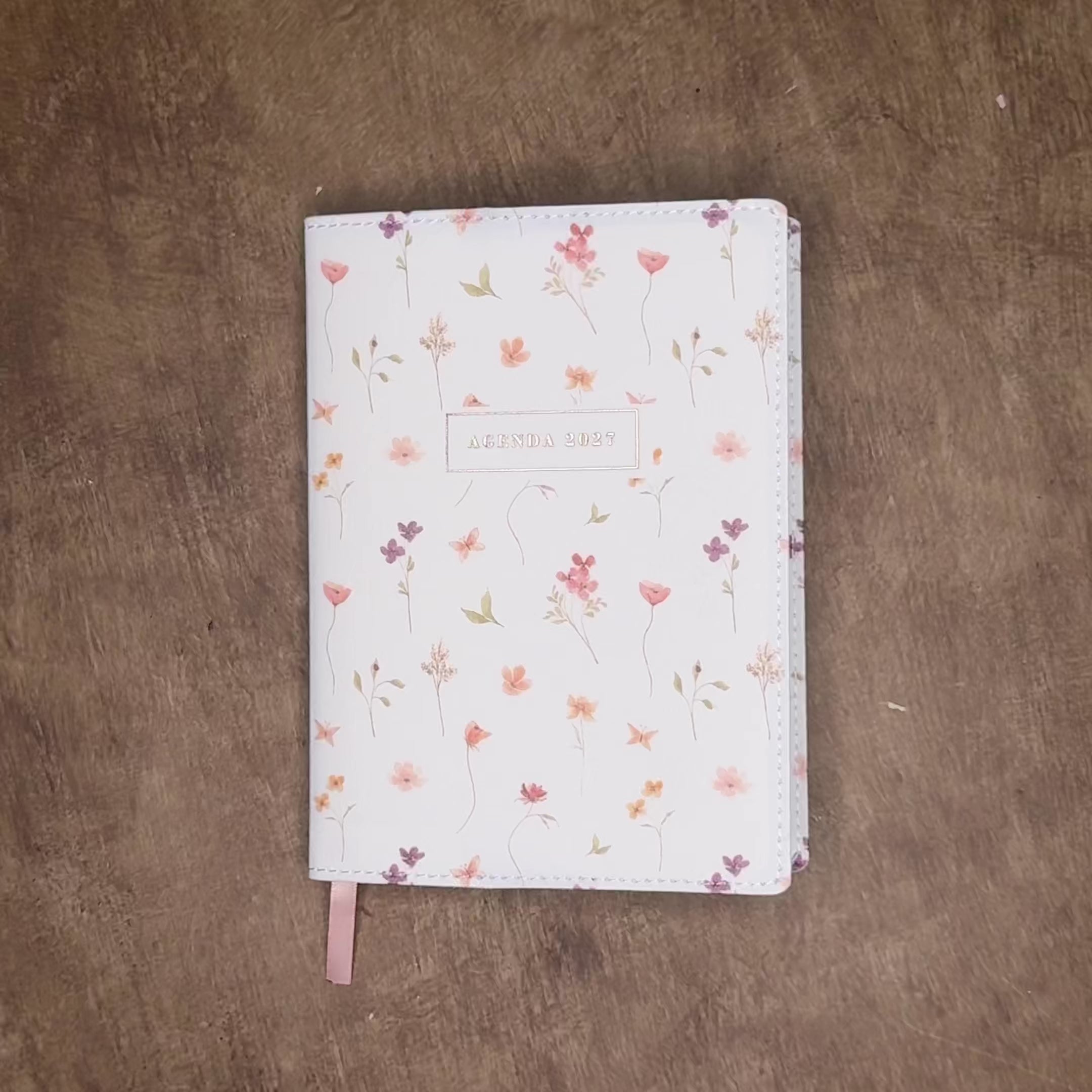 WEEKAGENDA 2027 B6 AQUAREL BLOEMETJES