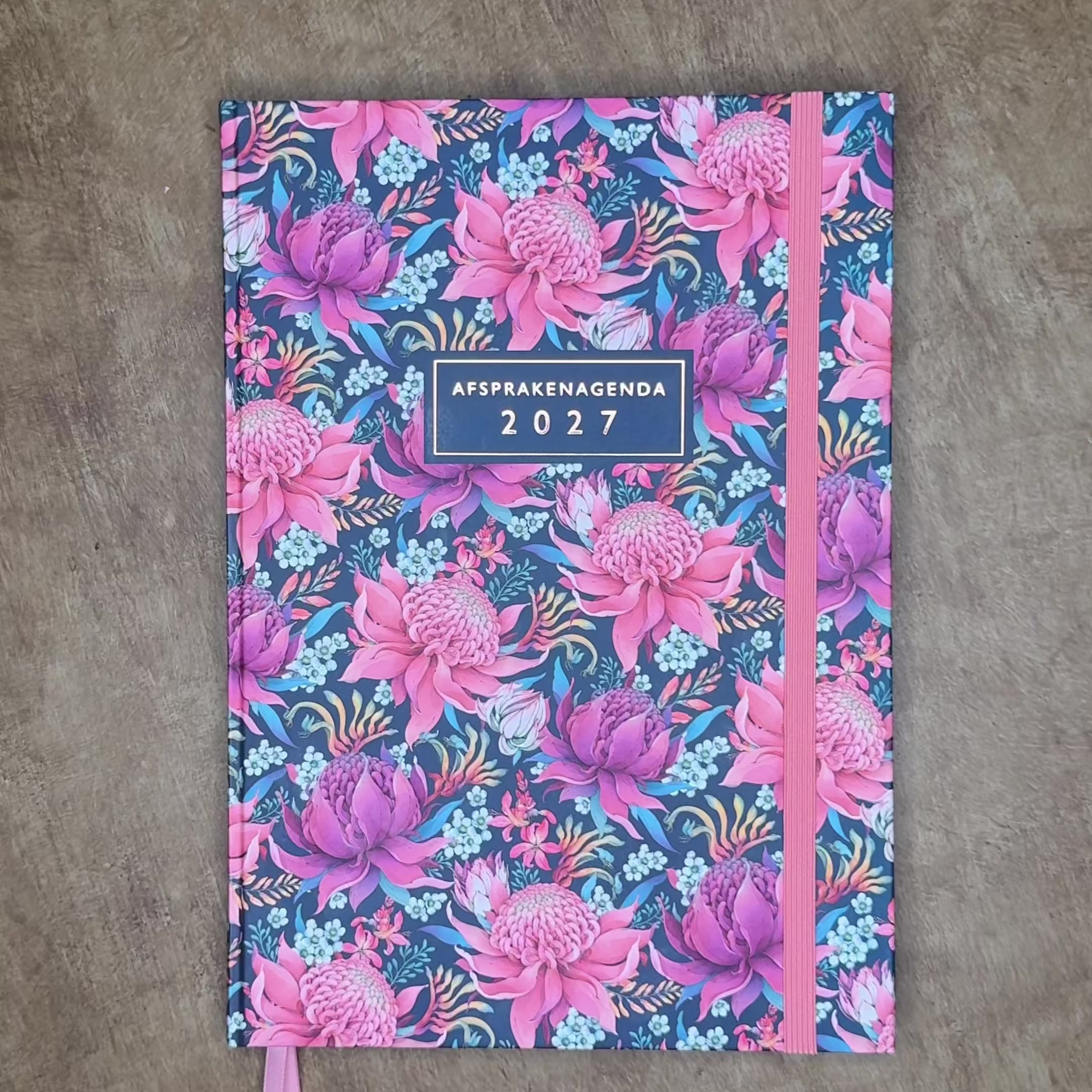 LUXE AFSPRAKENAGENDA 2027 A4 TROPISCHE BLOEMEN