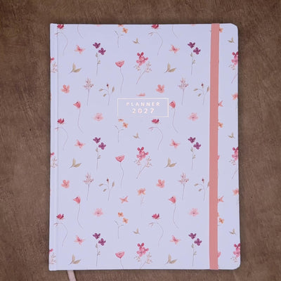 WEEKPLANNER 2027 ±A4 AQUAREL BLOEMETJES
