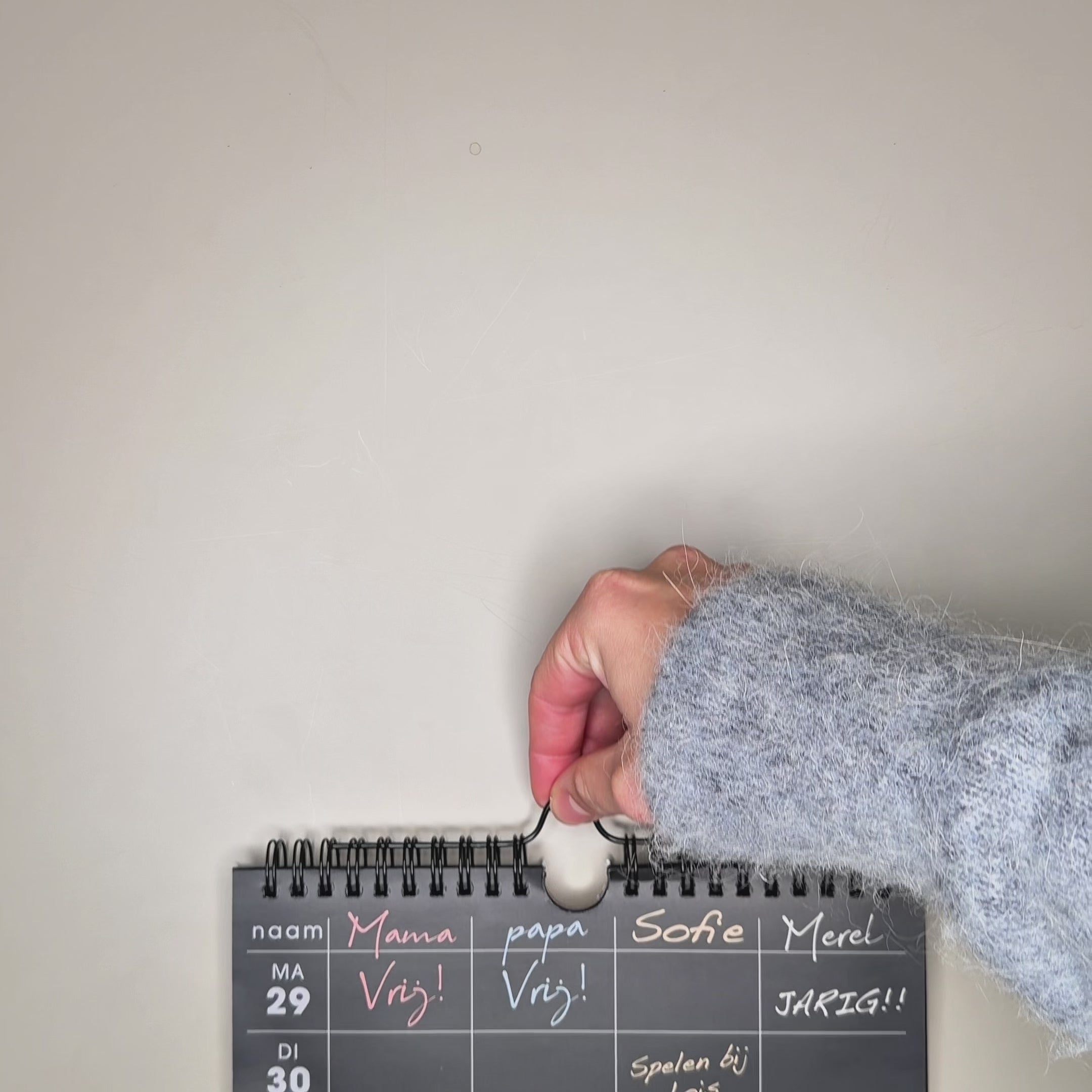 FAMILIEPLANNER MARKERS 2026 A4 ZWART