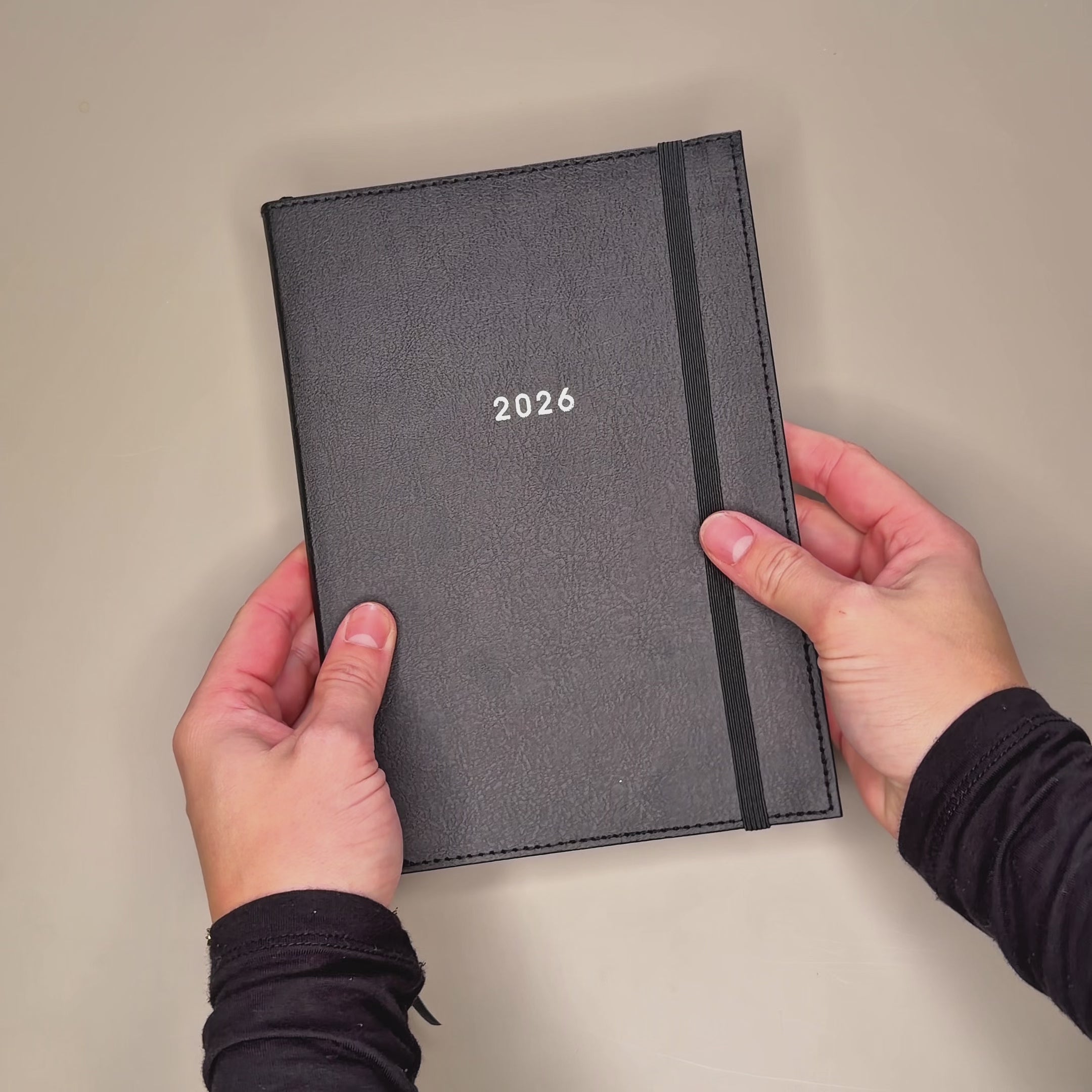 AFSPRAKENAGENDA 2026 A5 FLEX LEDERLOOK