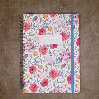 AFSPRAKENAGENDA 2027 A4 VINTAGE BLOEMEN